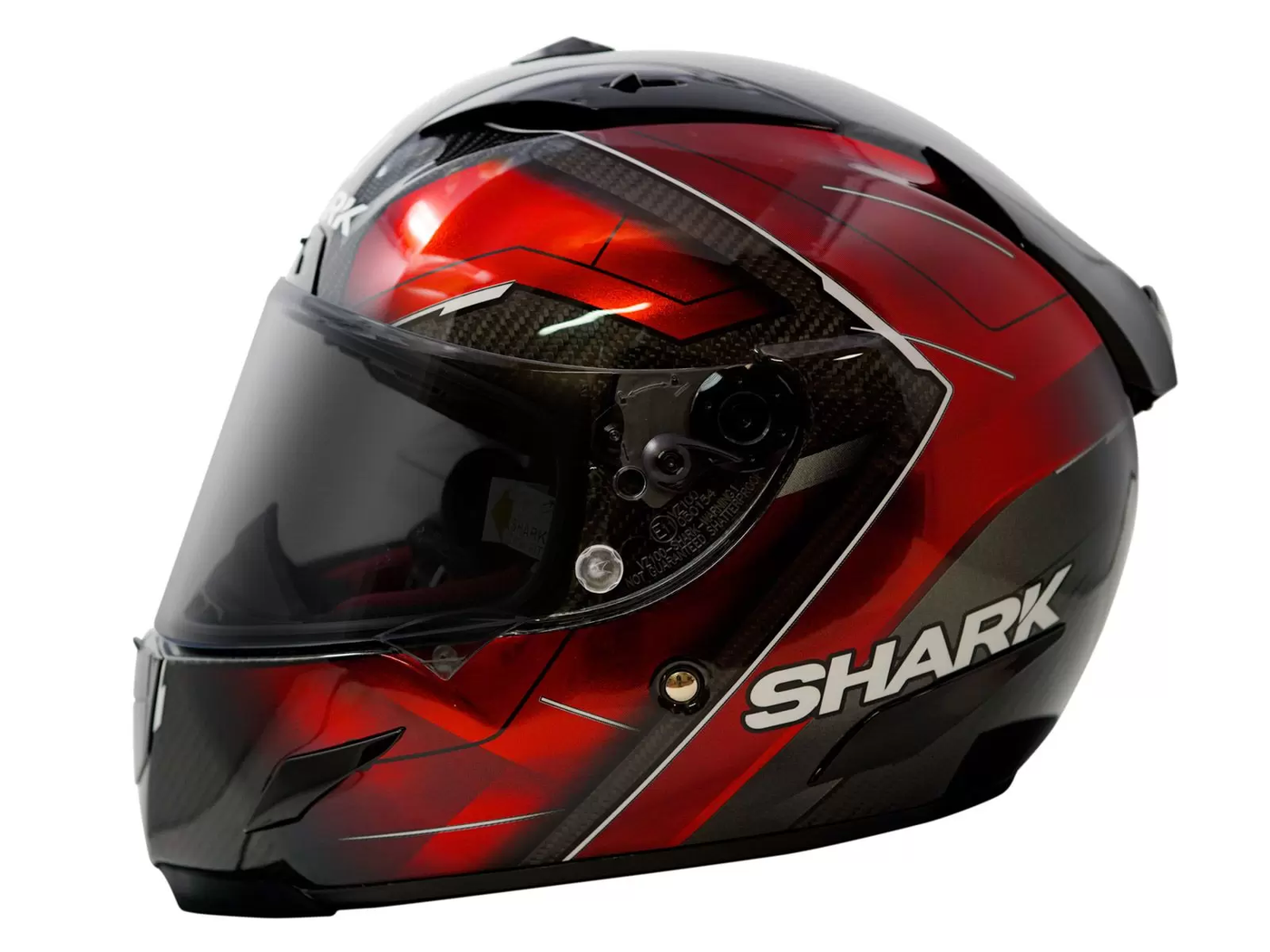Shark Race-R Pro Carbon Deager Red vista sinistra