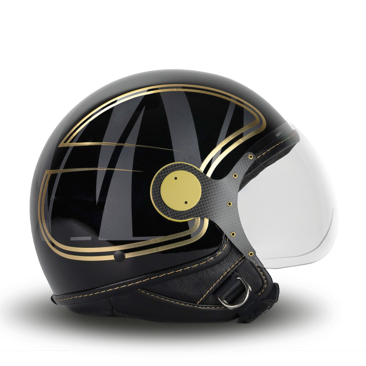 Elegante Casco en Oro Negro MM Independiente