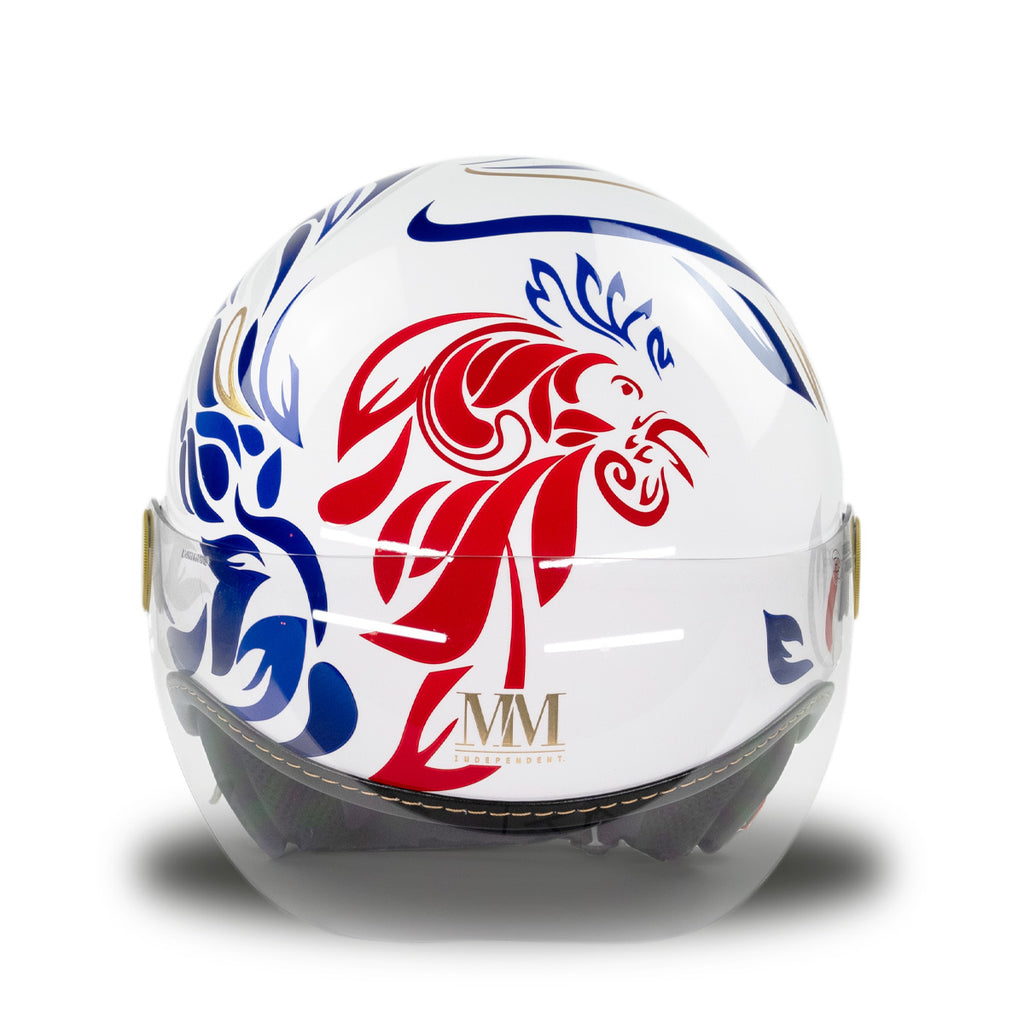 Casque France Coq Blanc MM Indépendant Edition Limitée