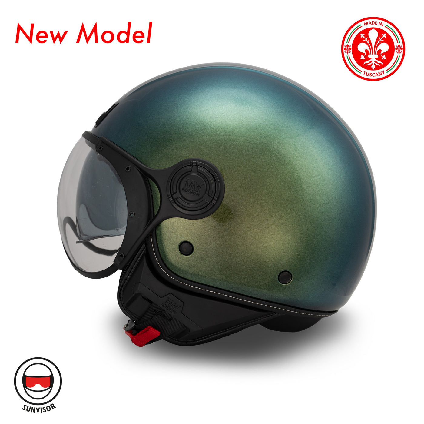 JET A-Ventura Helmet Green iridescent Monochrome by MM Independent