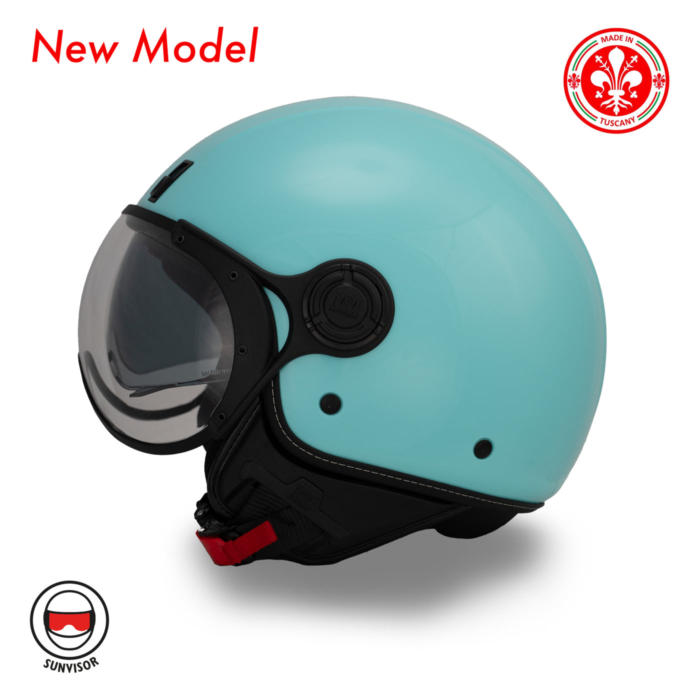 Helmet JET A-Ventura Turquoise Monochrome by MM Independent