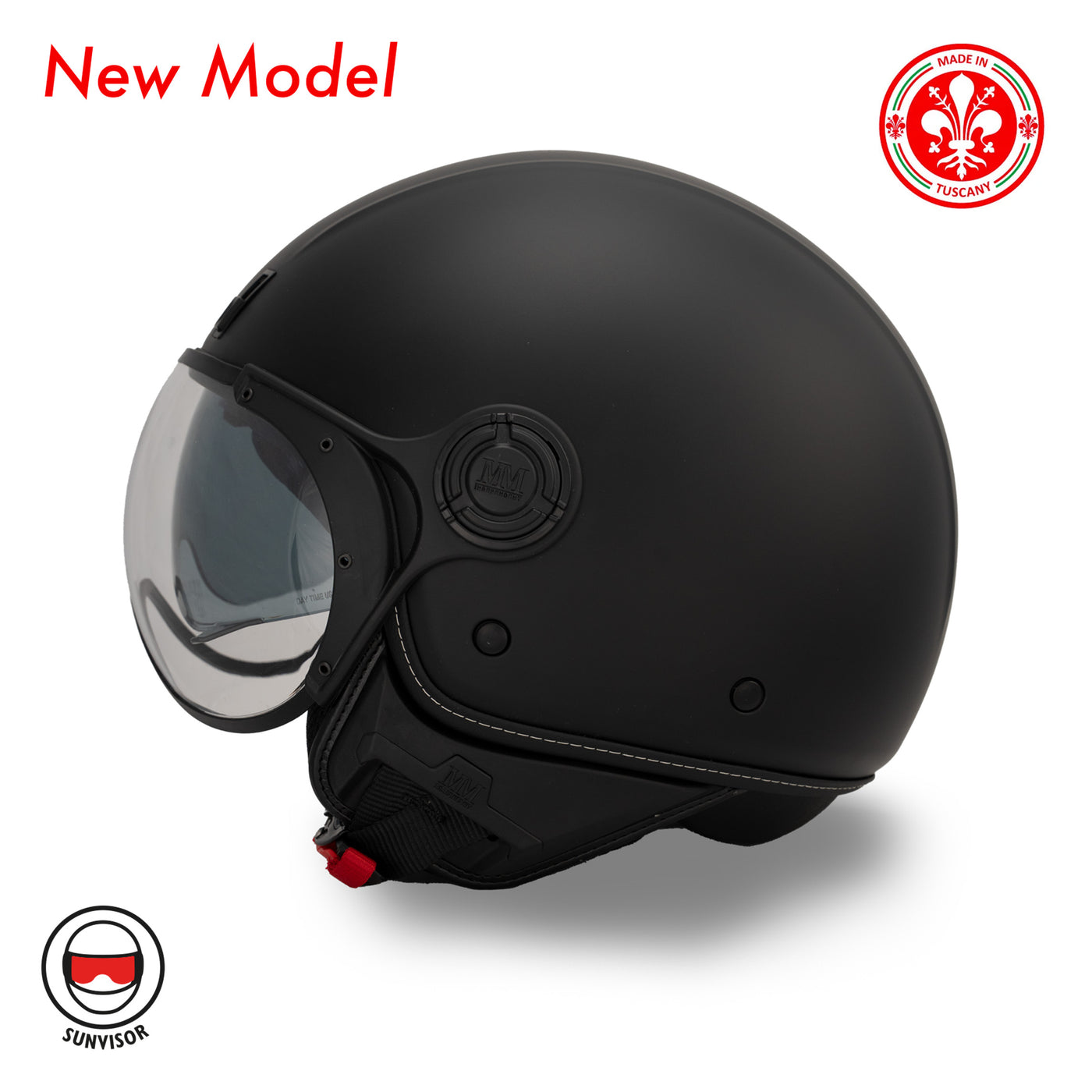 Helmet JET A-Ventura Black Monochrome by MM Independent