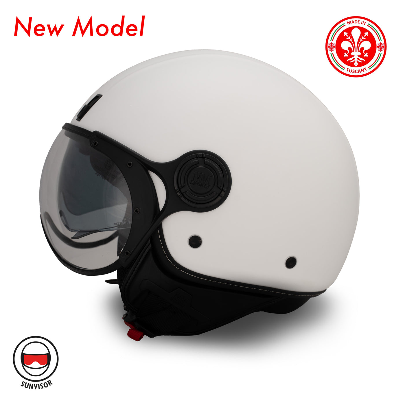 Helmet JET A-Ventura White Monochrome by MM Independent