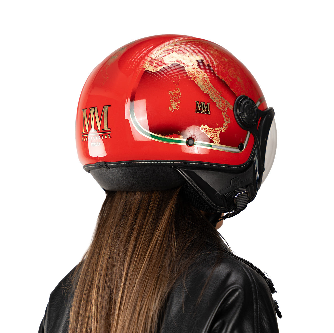 MM Independent Red Eclipse Jet Helmet | Limited Edition of 300 