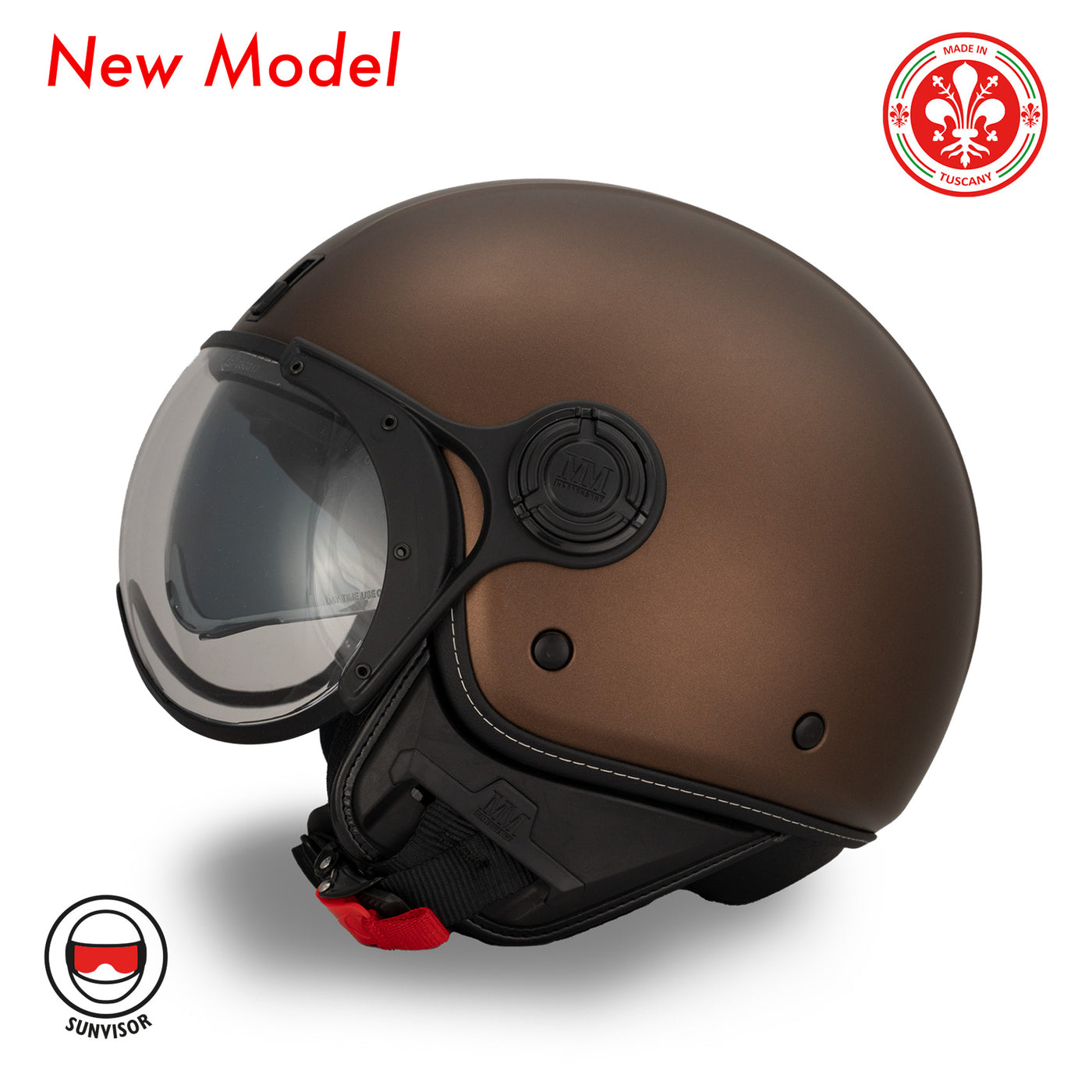 Helmet JET A-Ventura Brown Monochrome by MM Independent