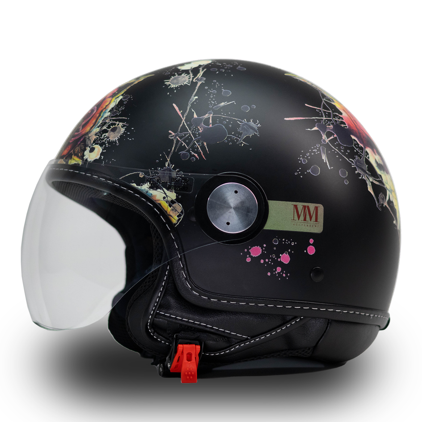 black rose motorcycle helmets MM Independent Black Rose Tattoo Helmet – sphelmets.it