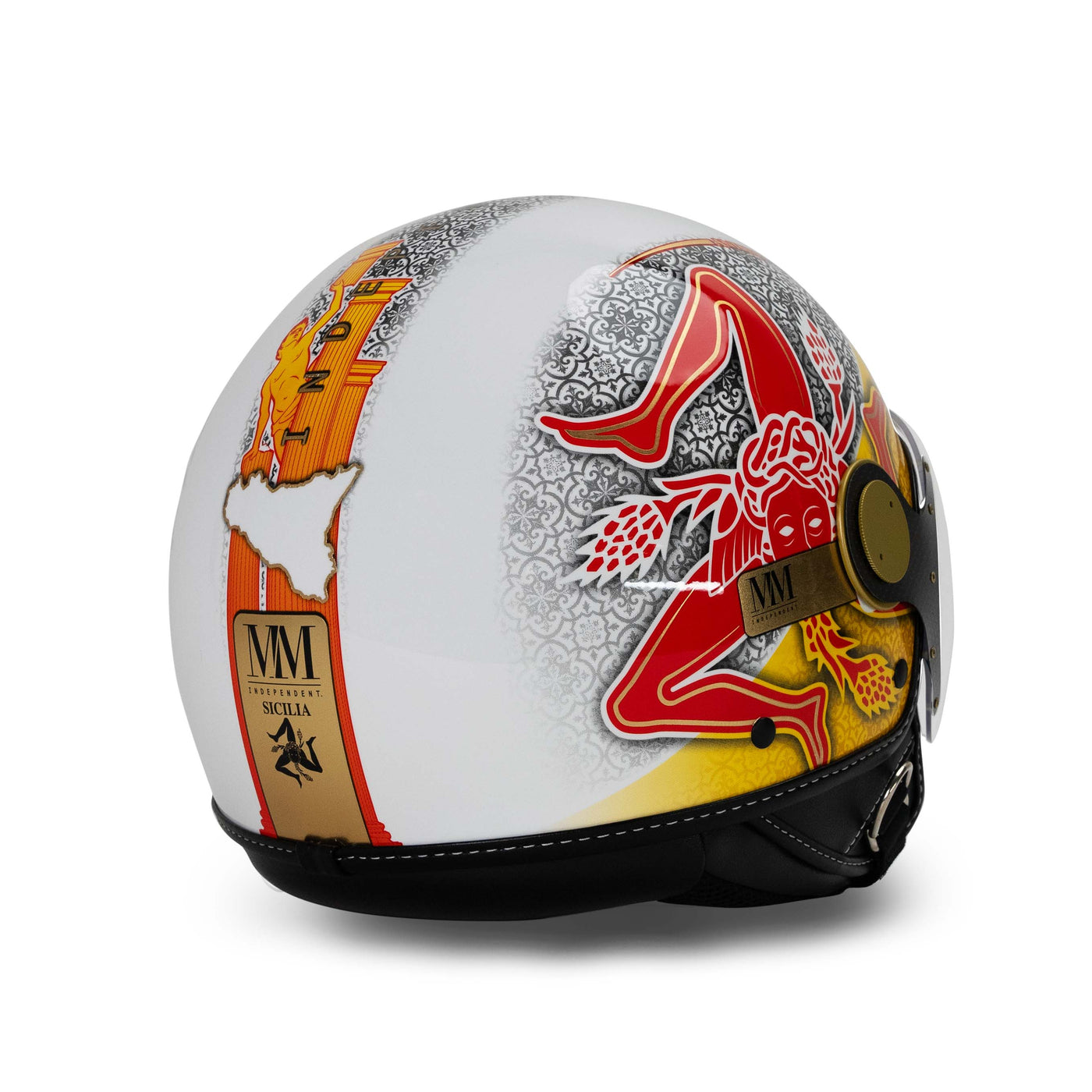 Casco Sicilia Trinacria 2.0 Giallo-Rosso LIMITED EDITION MM Independent