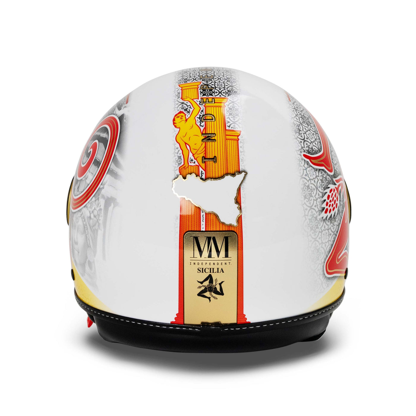 Casco Sicilia Trinacria 2.0 Giallo-Rosso LIMITED EDITION MM Independent