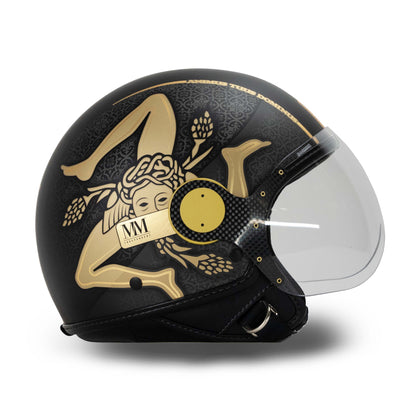 Helmet Sicily Trinacria 2.0 Black LIMITED EDITION MM Independent