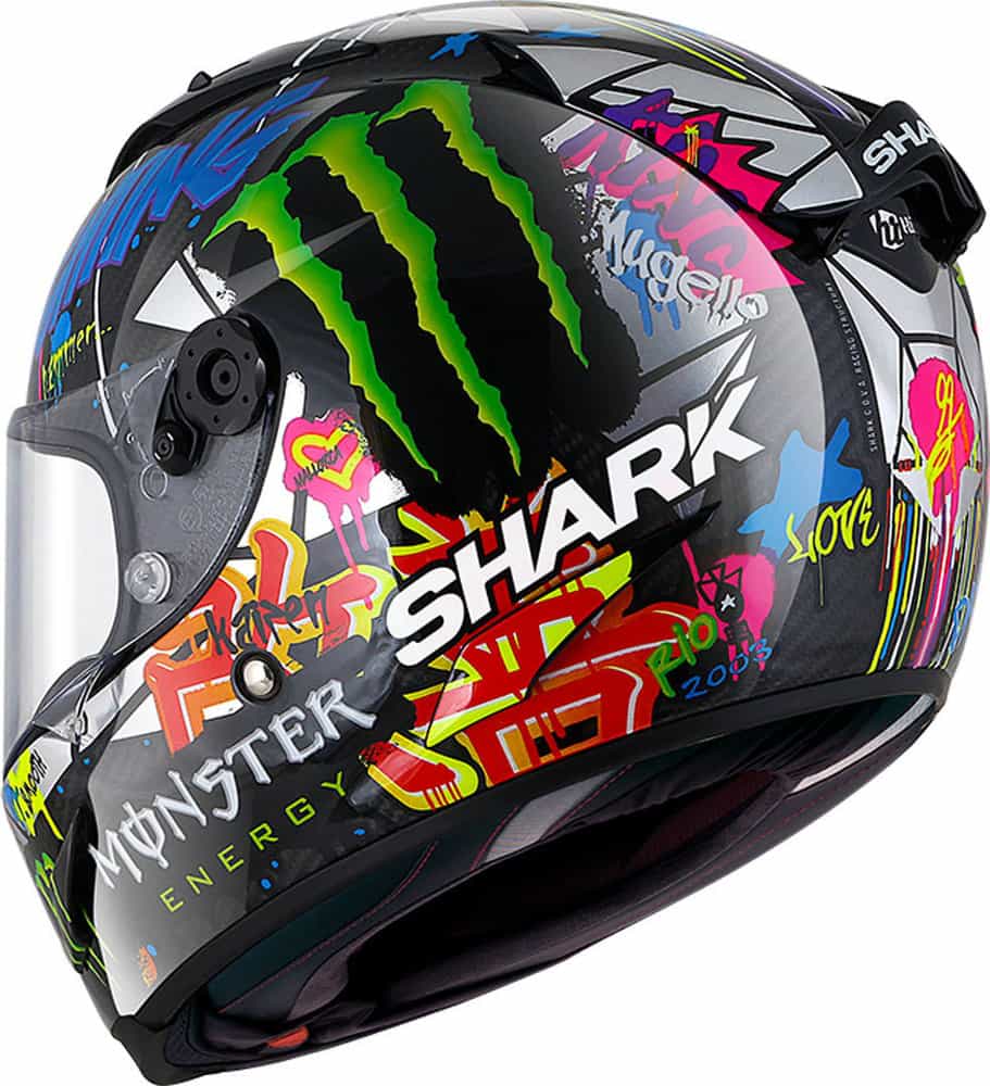 Shark Race-R Pro Carbon Guintoli Replica Lorenzo Catalunya lato sinistro
