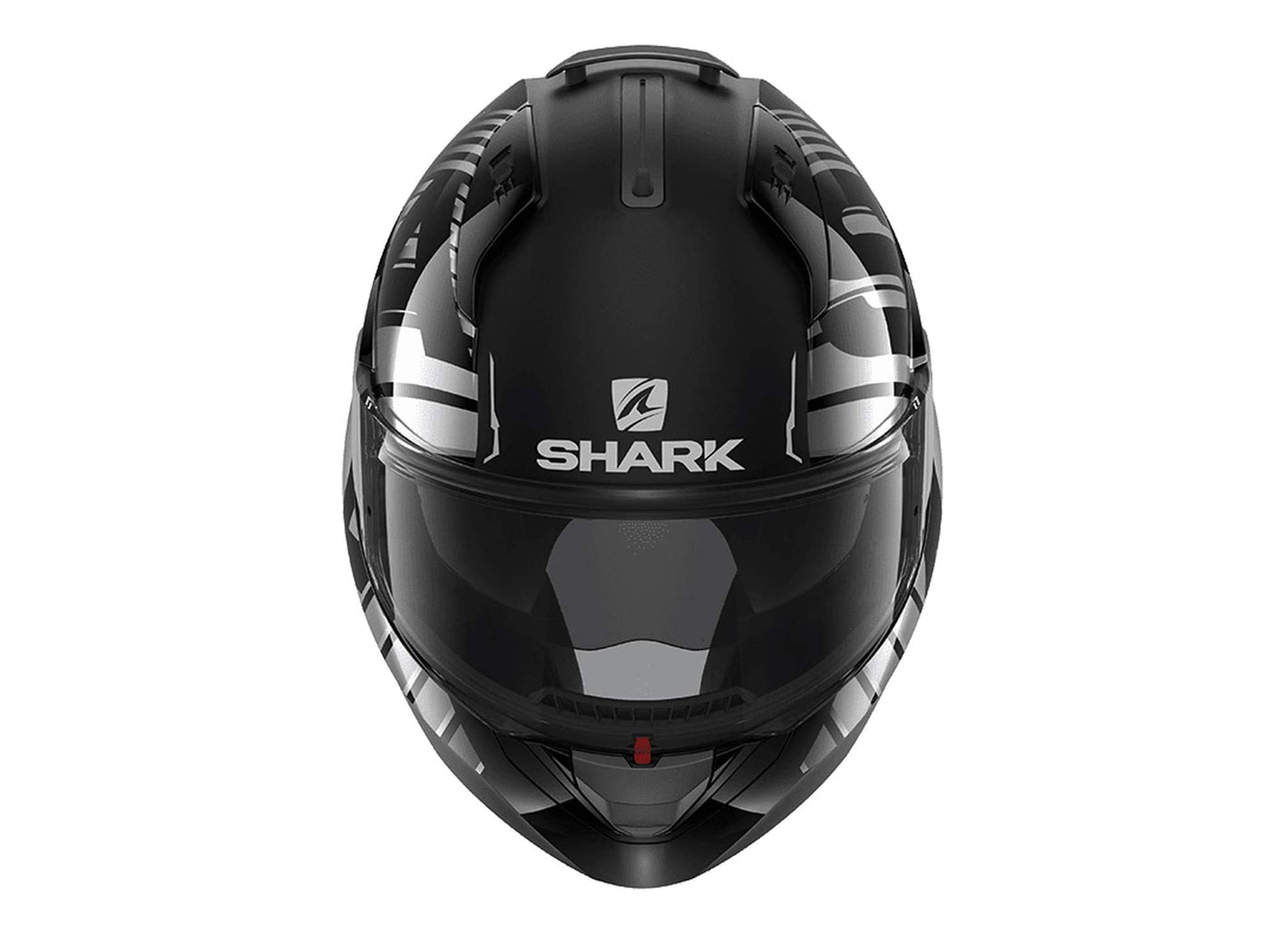 Shark Evo One 2 Lithion Dual Black Silver front view
