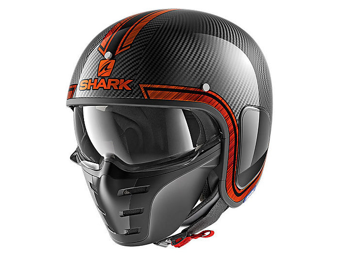 casco shark drak vinta arancio vista frontale