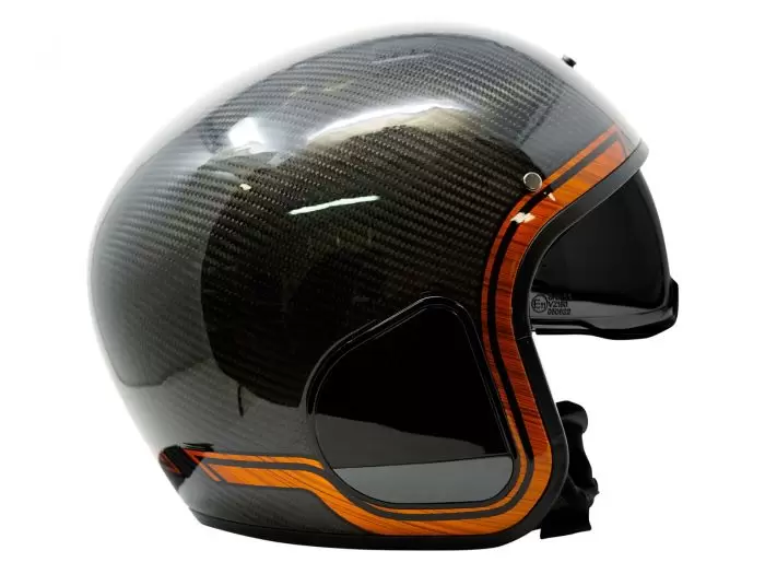 casco shark drak vinta arancio vista dx