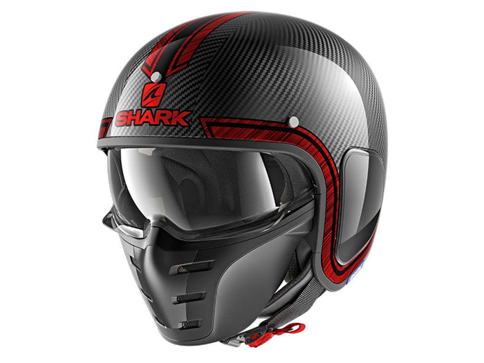 Shark dra drak vint vint rouge casque vue de face