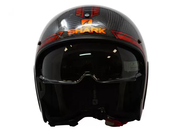 casque shark drak vinta red front view2