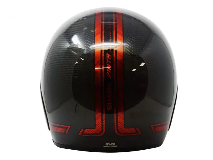 shark drak vinta red helmet rear view