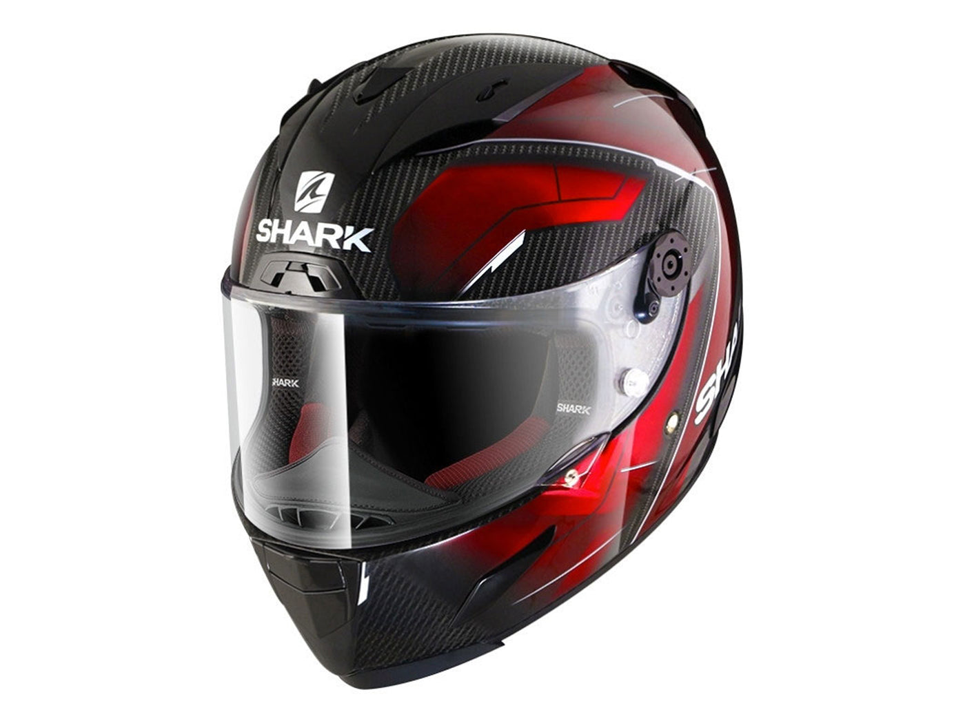 Shark Race-R Pro Carbon Deager Red vista frontale