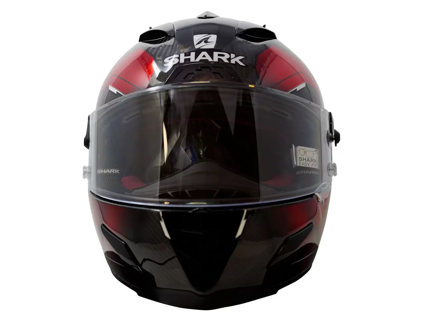 Shark Race-R Pro Carbon Deager Red vista frontale due