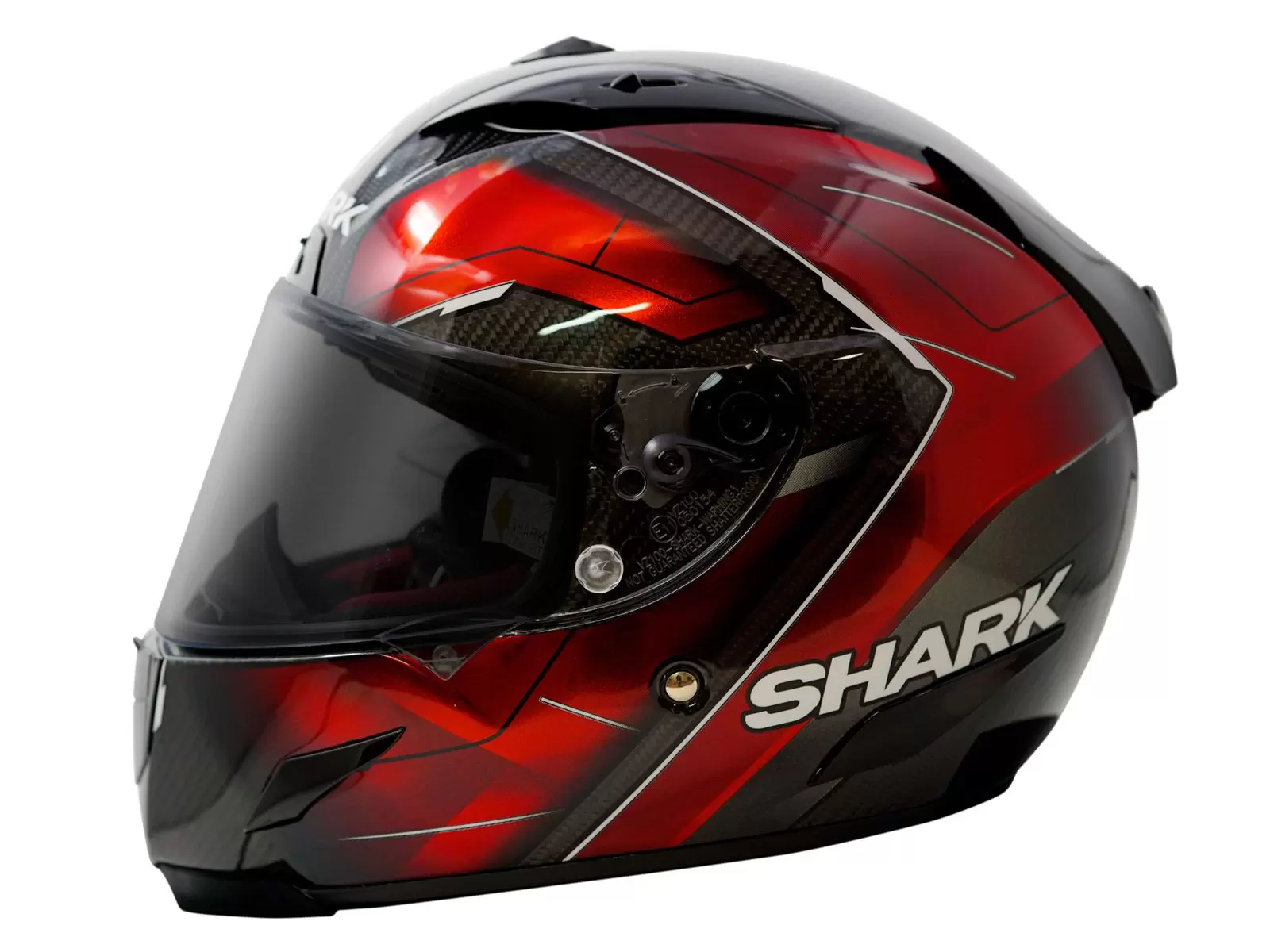 Shark Race-R Pro Carbon Deager Red vista sinistra