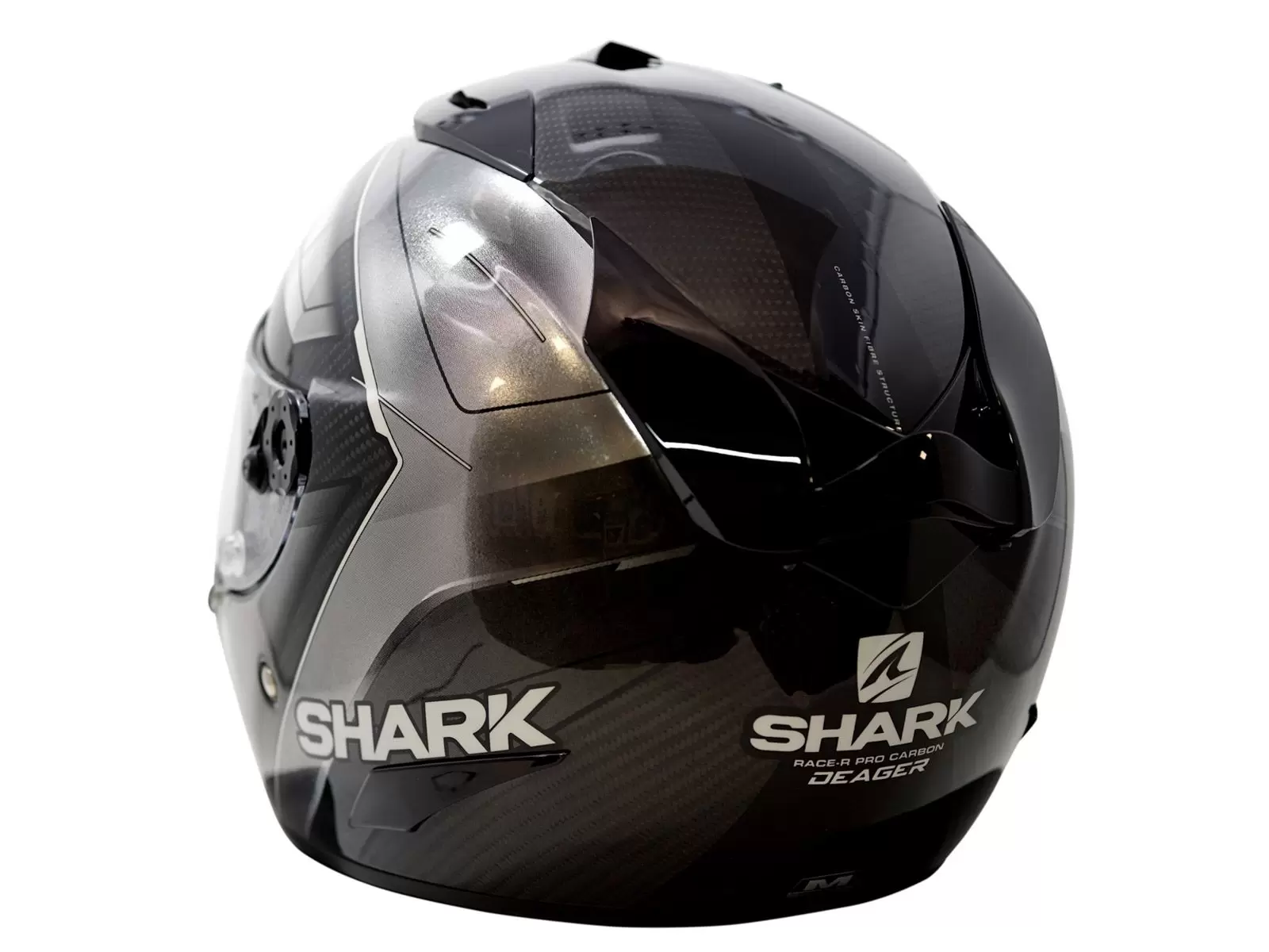 Shark Race-R Pro Carbon Deager Argento vista tre quarti