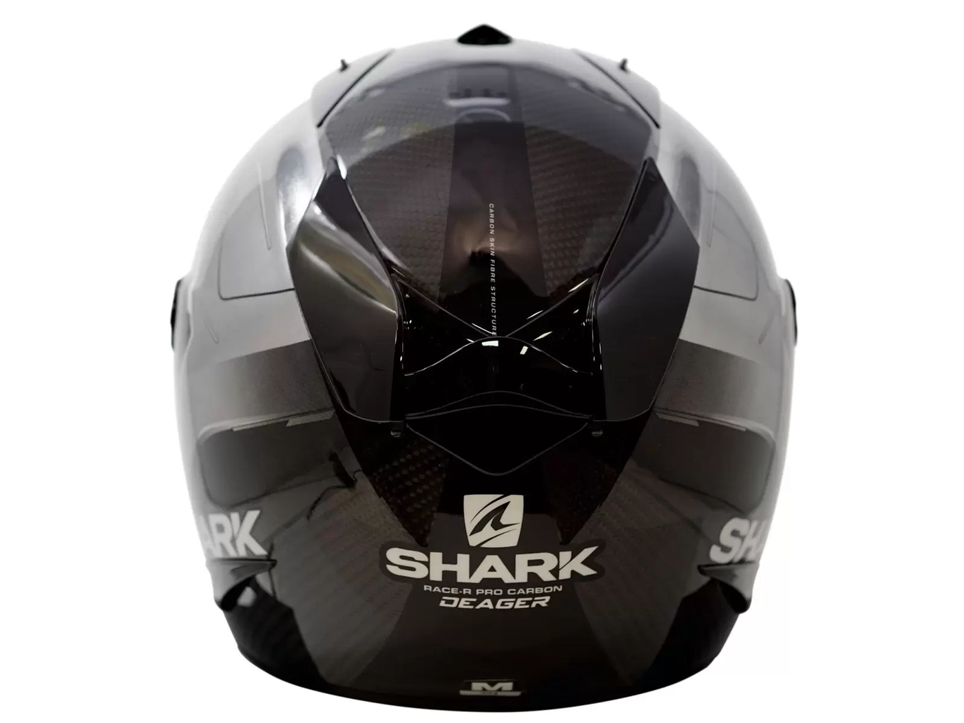 Shark Race-R Pro Carbon Deager Silber Rückansicht