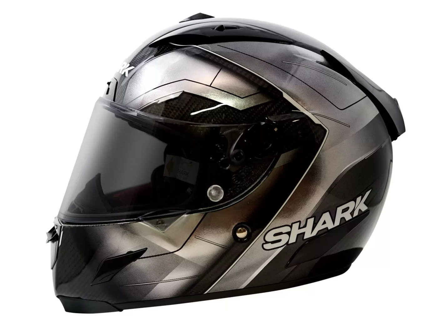 Shark Race-R Pro Carbon Deager Argento vista lato sinistro