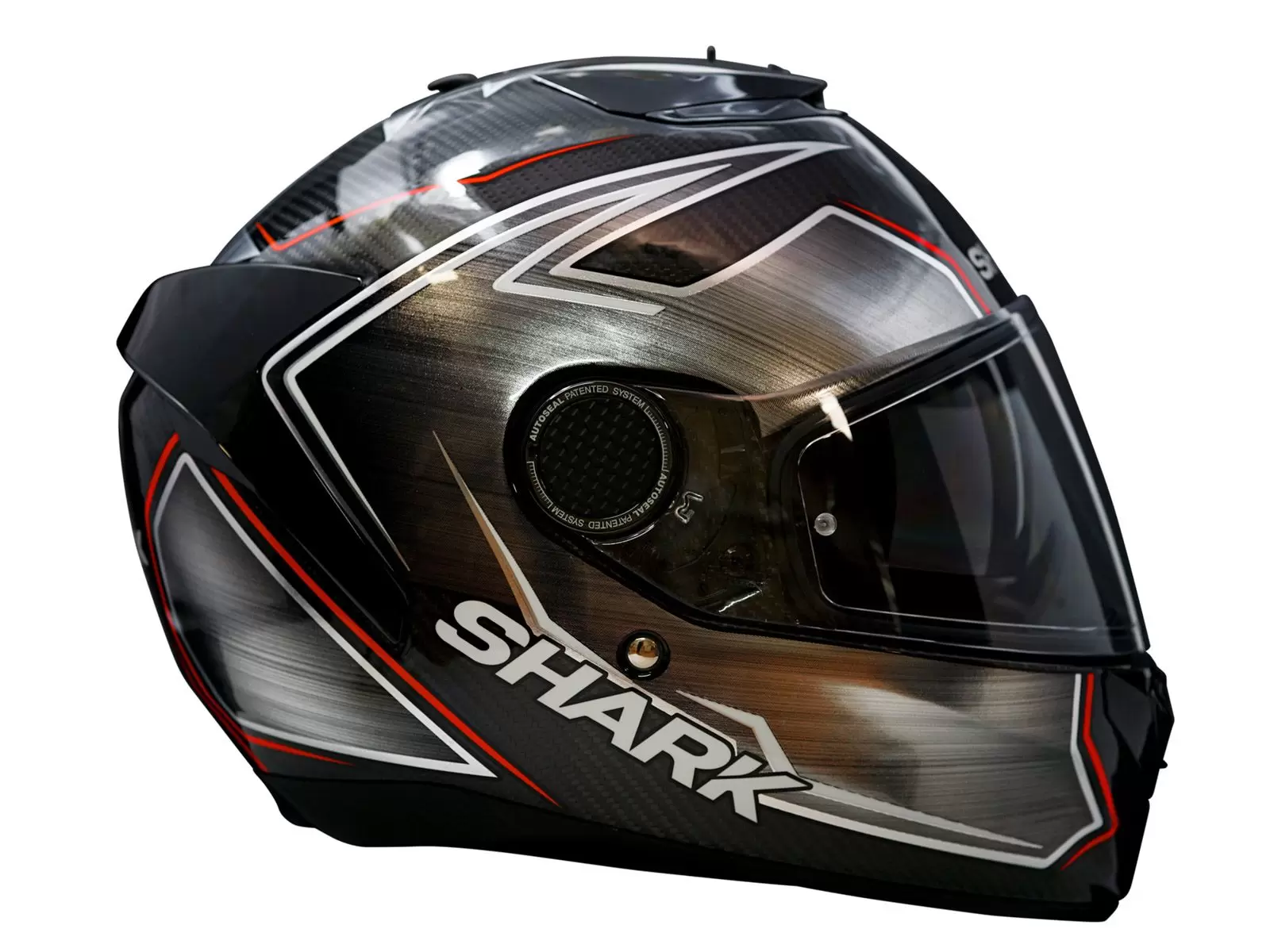 Shark Spartan Carbon Guintoli Replica Silver lato destro
