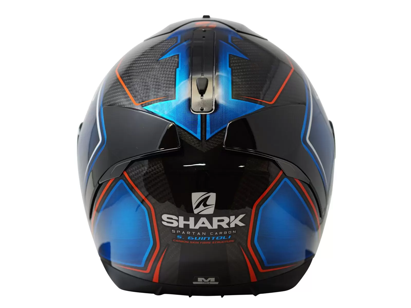 Shark Spartan Carbon Guintoli Replica Blue Red vue arrière