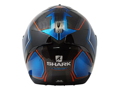 Shark Spartan Carbon Guintoli Replica Blue Red rear view