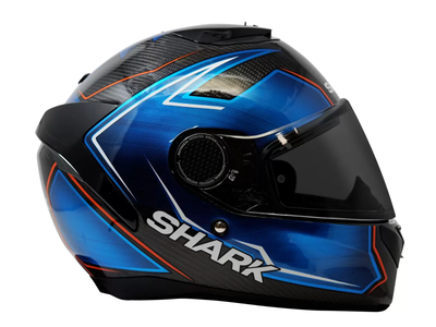 Shark Spartan Carbon Guintoli Replica Blue Red right side